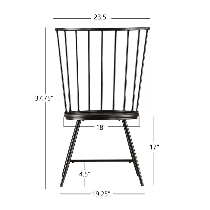 Laurel Foundry Modern Farmhouse Kennamer Metal Slat Back Side Chair